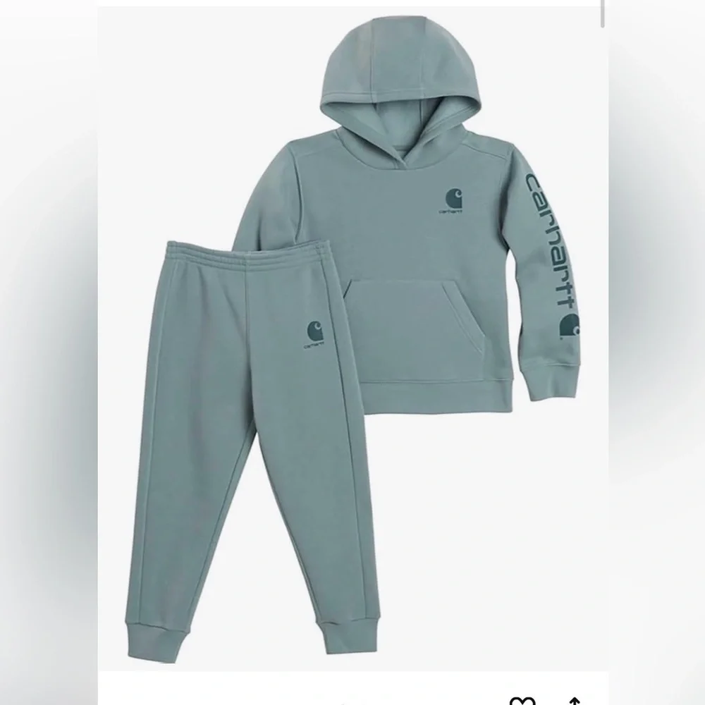 Carhartt Kids' Gray Sweatpants & Hoodie Set